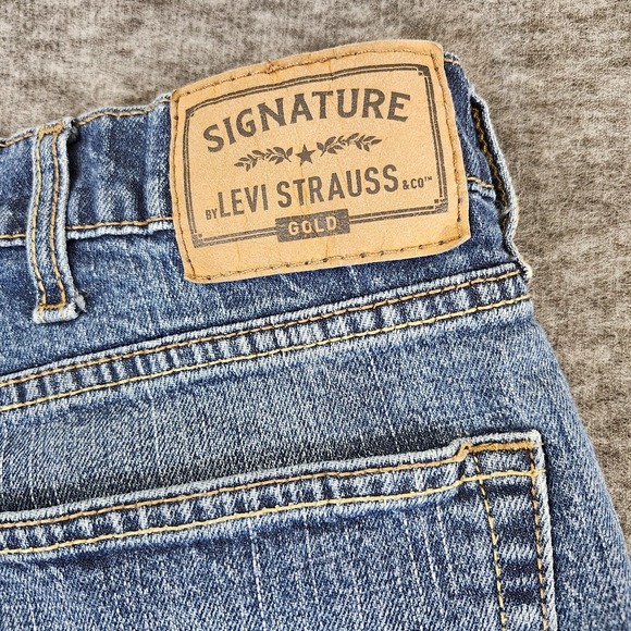 Levi Strauss Signature Gold Relaxed Straight Leg Men's Blue Jeans 40x30 - Picture 6 of 9